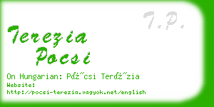 terezia pocsi business card